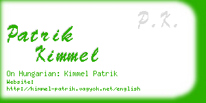 patrik kimmel business card